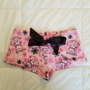 Happy Bunny Lounge Sleep Shorts Sz Medium